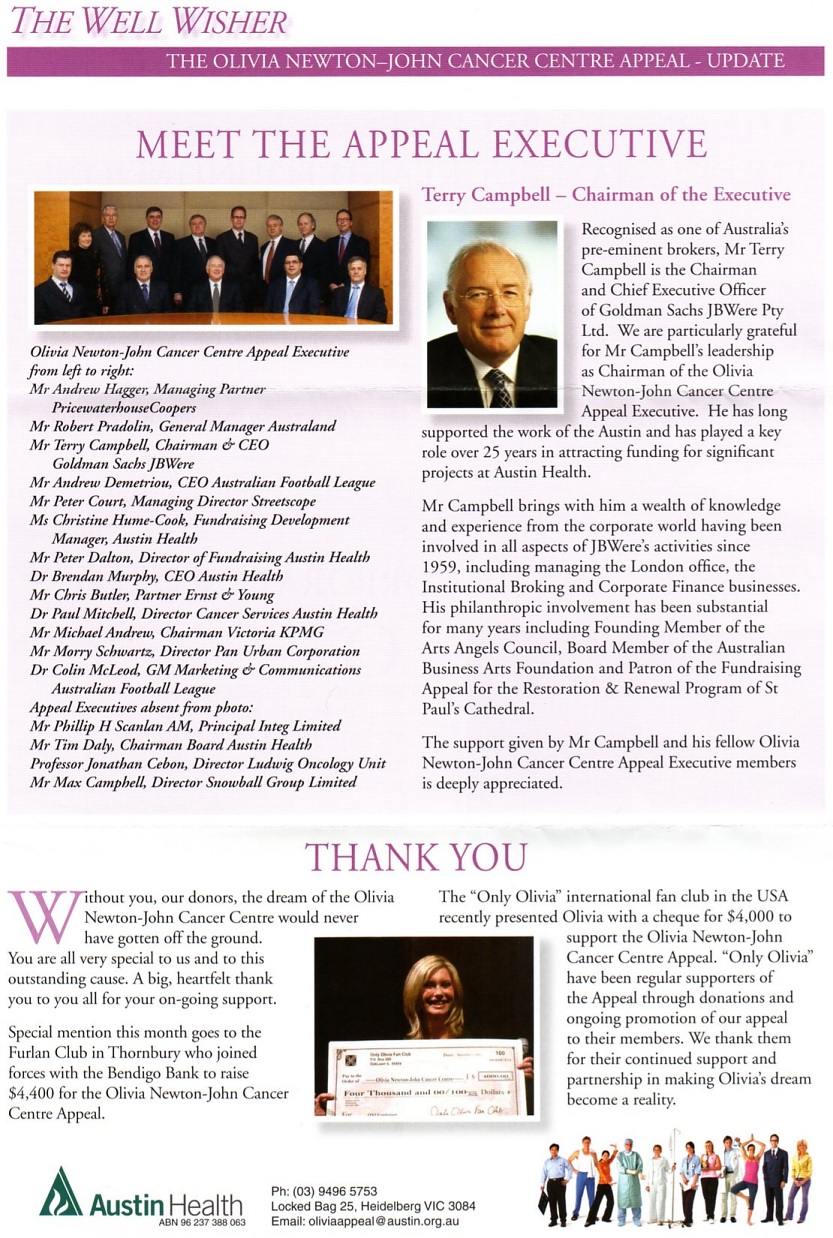 Well Wisher (ONJCCA fundraiser newsletter)