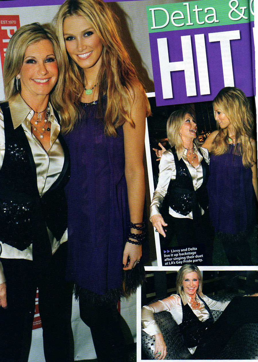 Olivia and Delta Goodrem in LA - Womans Day