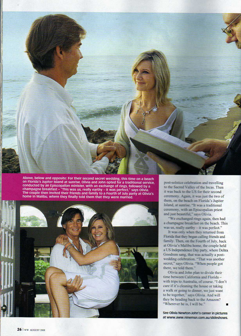 Olivia's Secret Wedding - Womens Weekly