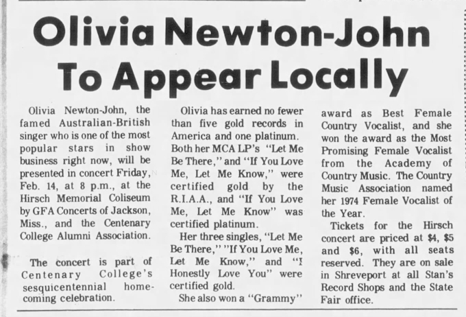 Olivia Newton-John article