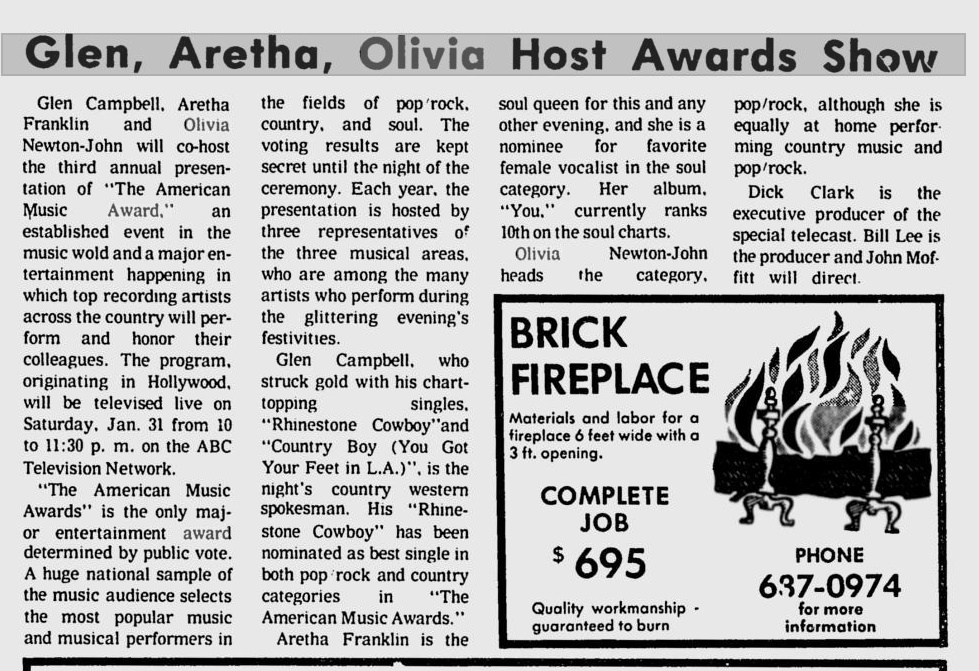 Glen, Aretha, Olivia Host Awards Show - Ocala Star Banner