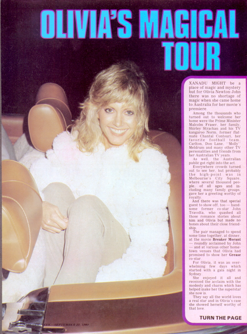 Olivia's Magical Tour - TV Week