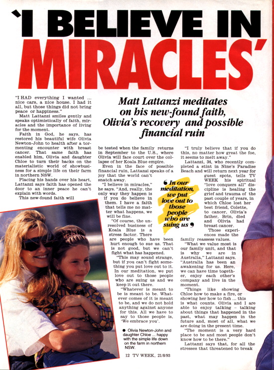 I Believe In Miracles - TV Week