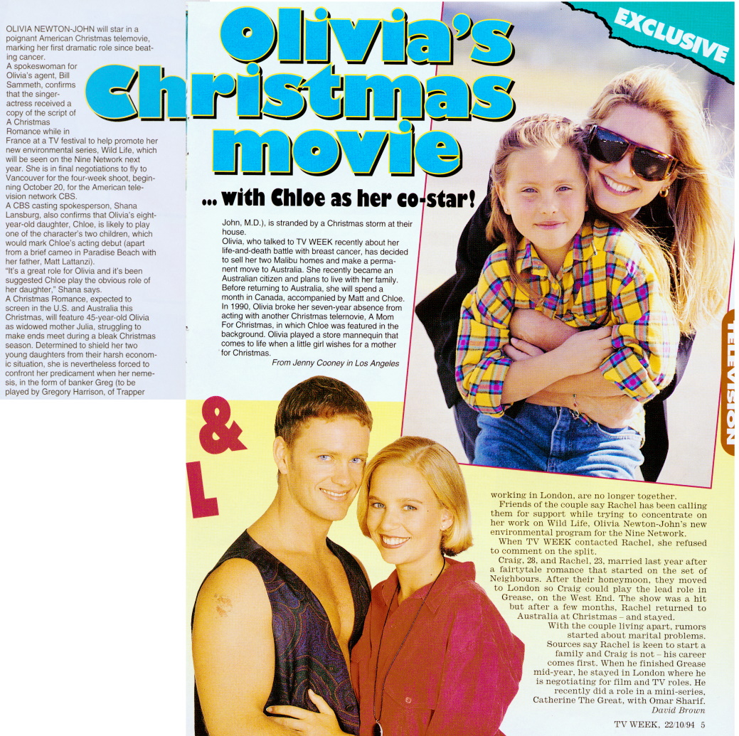 Olivia's Christmas Movie - TV Week