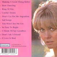 Making  A Good Thing Better Australian 1998 CD release, back cover Olivia Newton-John