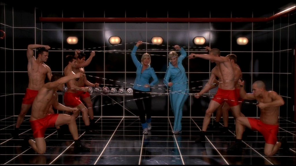 Olivia Newton-John and Jane Lynch in Physical video