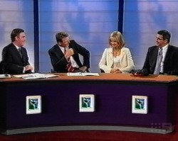 screenshot Olivia Newton-John Footy Show 2003