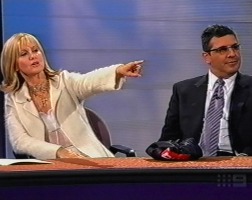 screenshot Olivia Newton-John Footy Show 2003