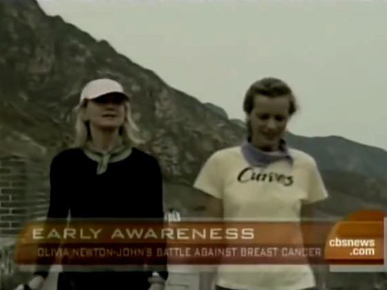 Olivia Newton-John Great Wall of China with Diane Heavin 2008