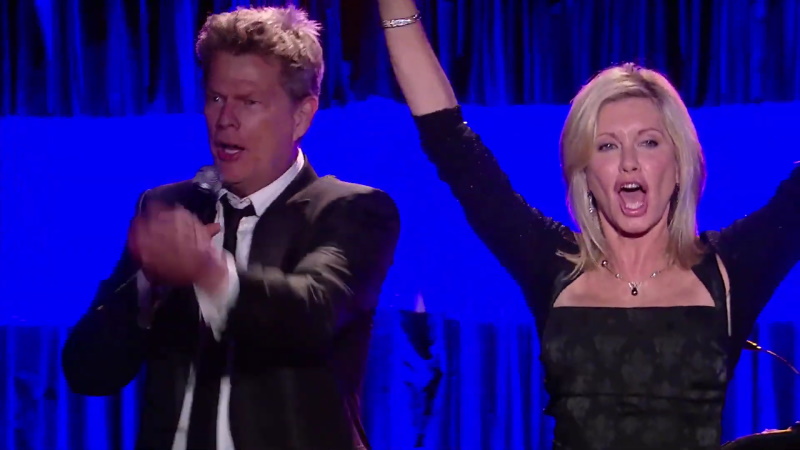 Olivia Newton-John and David Foster Mr Chow Oscar Night