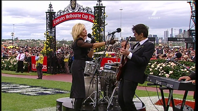 Olivia Newton-John at Melbourne Cup