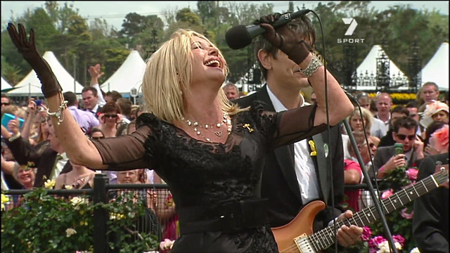 Olivia Newton-John at Melbourne Cup