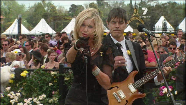 Olivia Newton-John at Melbourne Cup