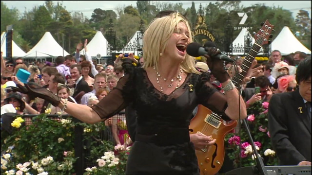 Olivia Newton-John at Melbourne Cup