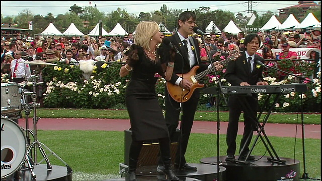 Olivia Newton-John at Melbourne Cup