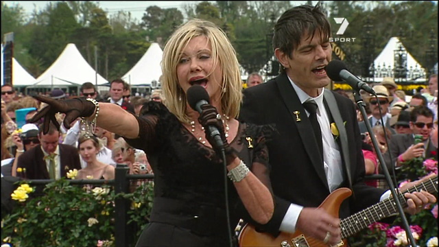 Olivia Newton-John at Melbourne Cup