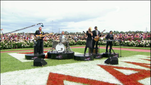 Olivia Newton-John at Melbourne Cup