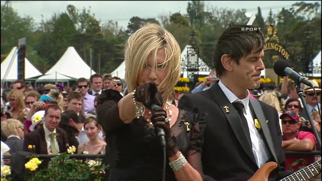 Olivia Newton-John at Melbourne Cup