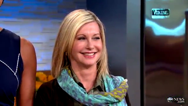 Olivia Newton-John cooking on Good Morning America April 2012