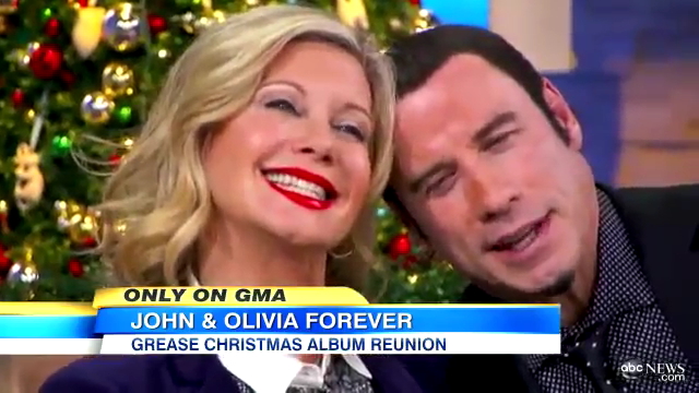 Olivia Newton-John and John Travolta on Good Morning America December 2012