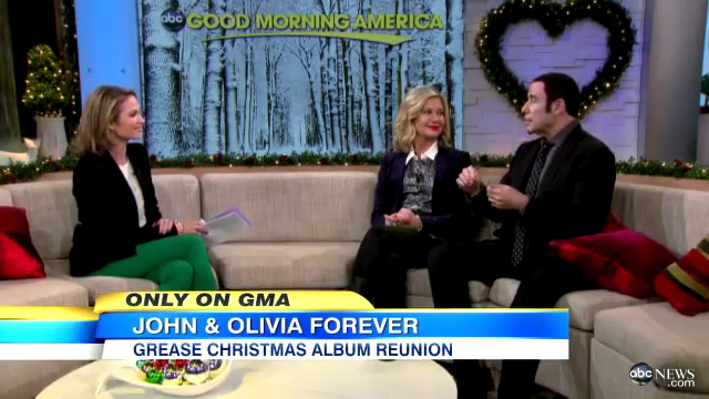 Olivia Newton-John and John Travolta on Good Morning America December 2012