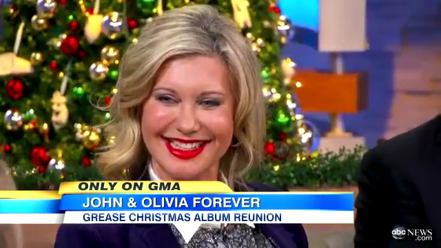 Olivia Newton-John and John Travolta on Good Morning America December 2012