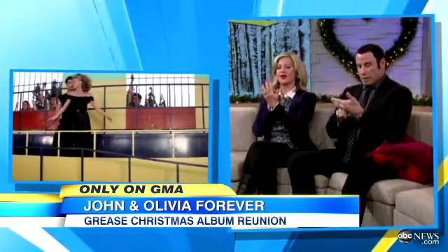 Olivia Newton-John and John Travolta on Good Morning America December 2012