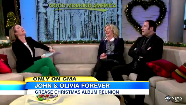 Olivia Newton-John and John Travolta on Good Morning America December 2012