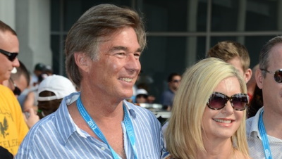 Olivia Newton-John at Indianapolis Lights Freedom 100 race May 2012