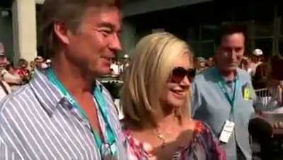 Olivia Newton-John at Indianapolis Lights Freedom 100 race May 2012