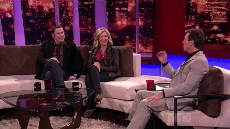 Olivia Newton-John and John Travolta on Rove LA 2012