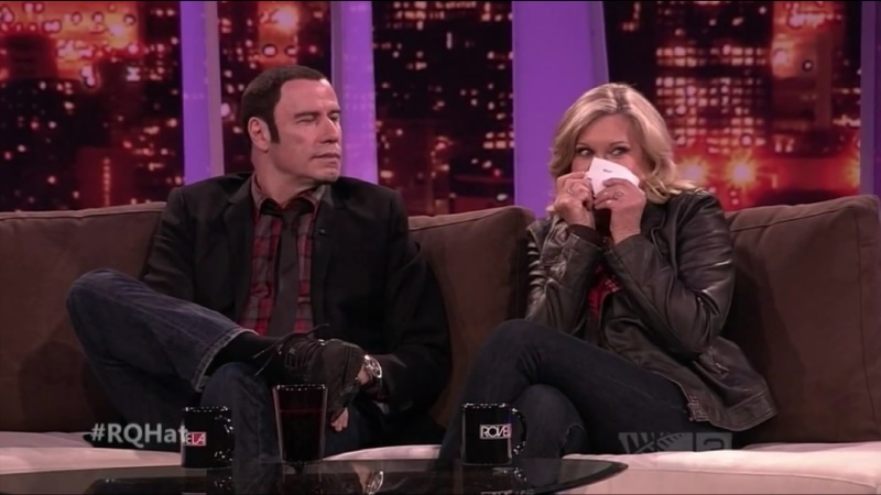 Olivia Newton-John and John Travolta on Rove LA 2012