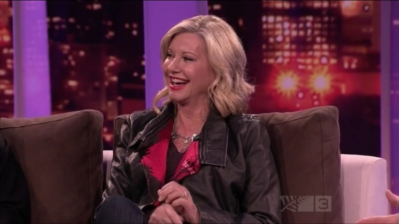 Olivia Newton-John and John Travolta on Rove LA 2012