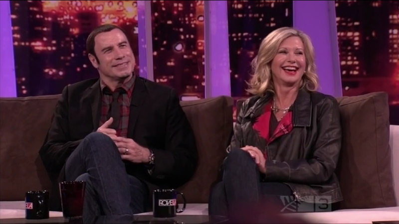 Olivia Newton-John and John Travolta on Rove LA 2012