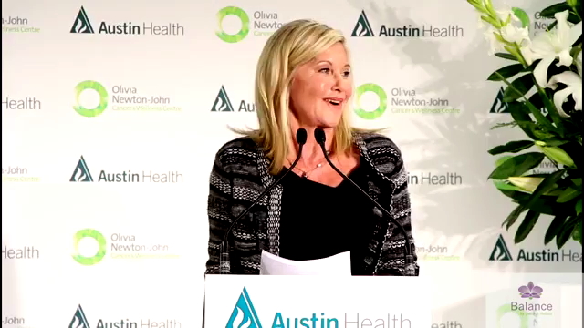 Olivia Newton-John opening of the ONJCWRC September 2013