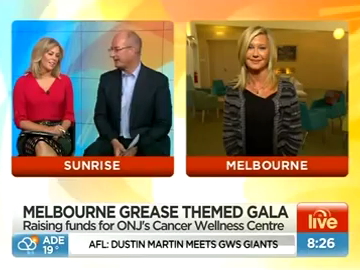 Olivia Newton-John on Sunrise Sept 2013