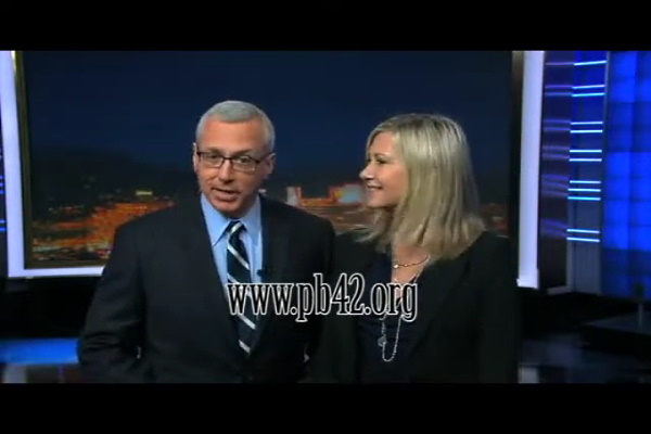 Olivia Newton-John and Dr Drew Pink and Blue for Two promotion