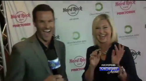 Olivia Newton-John at the Hard Rock Cafe cancer event 2015