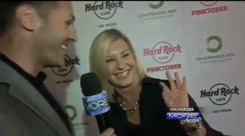 Olivia Newton-John at the Hard Rock Cafe cancer event 2015