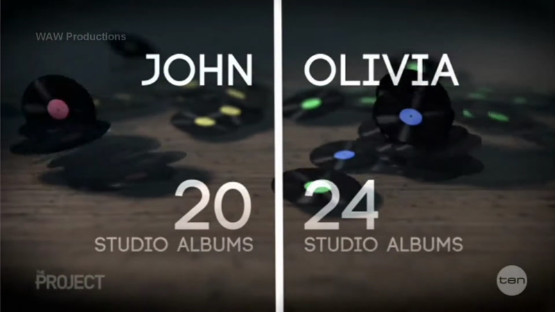 Olivia Newton-John and John Farnham on the Project 2015