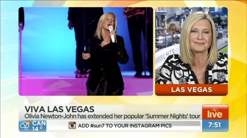 Olivia Newton-John on Sunrise in 2015