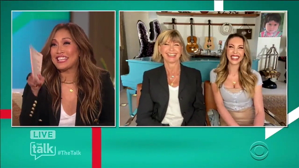 Olivia Newton-John and Chloe on The Talk TV show