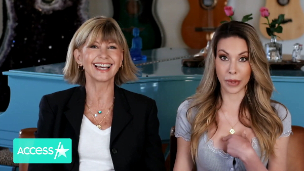 Olivia Newton-John and Chloe on Access Hollywood TV show