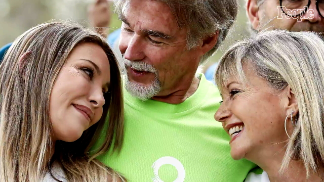 Olivia Newton-John and Chloe with People magazine