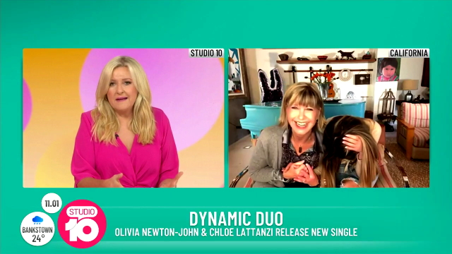 Olivia Newton-John and Chloe on Studio 10