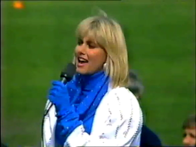 Olivia Newton-John at VFL 1986