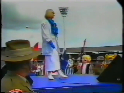 Olivia Newton-John at VFL 1986