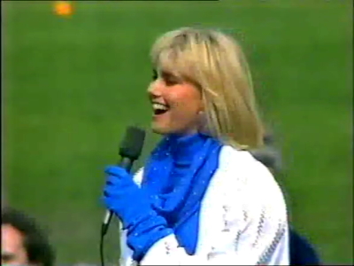 Olivia Newton-John at VFL 1986