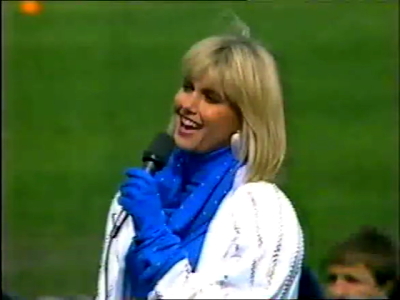 Olivia Newton-John at VFL 1986