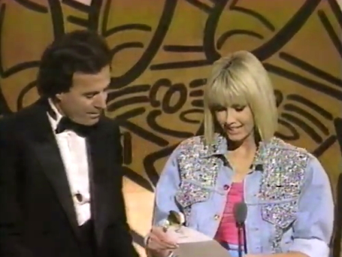 Olivia Newton-John at The Grammys 1987